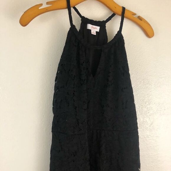 Candies Black pleaded lace Halter swing Dress size S - Picture 2 of 6